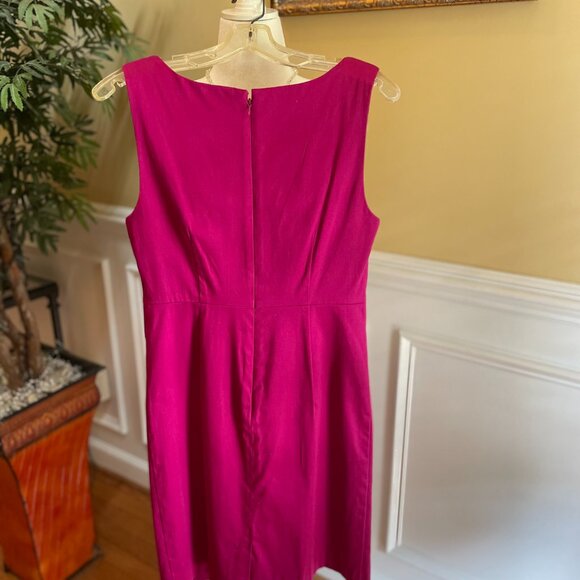 Mossimo Business Casual Sleeveless Dress Size 8 Pleated Bodice in Raspberry - Picture 8 of 9